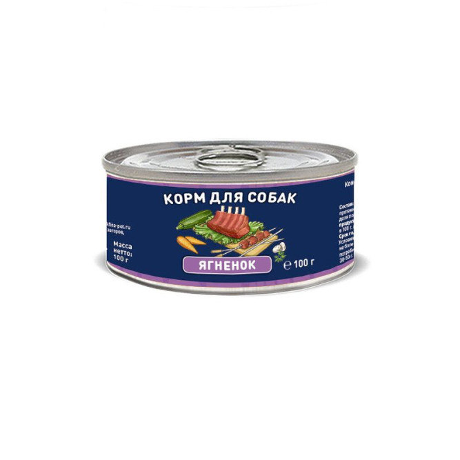 Solid Natura влажный корм для собак, с ягненком, в консервах - 100 г х 6 шт