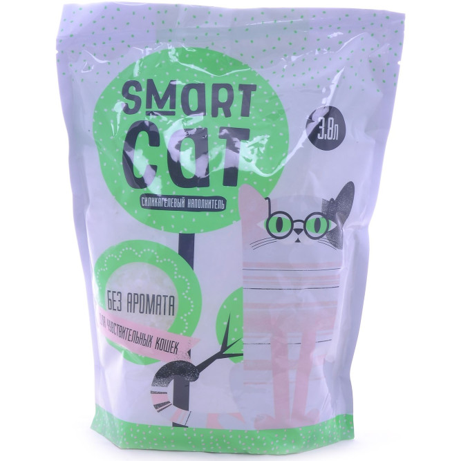 Smart Cat наполнитель силикагелевый для чувствительных кошек без аромата - 3,8 л (1,66 кг)