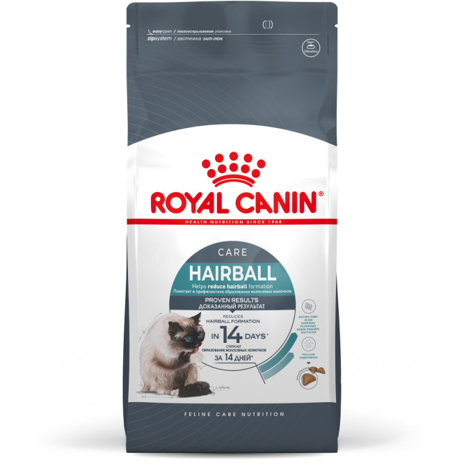 Royal Canin Hairball Care для кошек при недостаточном выведении волосяных комочков из желудочно-кишечного тракта - 2 кг