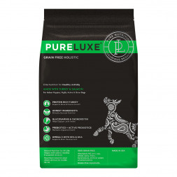 PureLuxe сухой корм для активных собак с индейкой и лососем - 10,89 кг