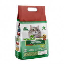 HOMECAT Ecoline комкующийся наполнитель для кошачьих туалетов с ароматом яблока - 6 л