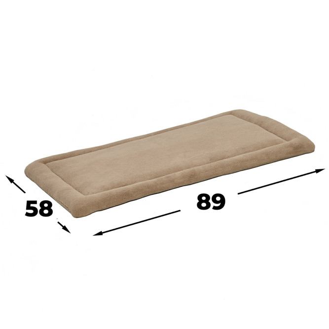 Лежанка MidWest Micro Terry для собак и кошек плюшевая 89х58 см, серо-коричневая