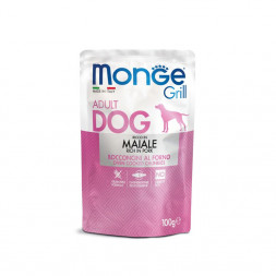 Monge Dog Grill влажный корм для взрослых собак cо свининой в паучах 100 г (24 шт в уп)