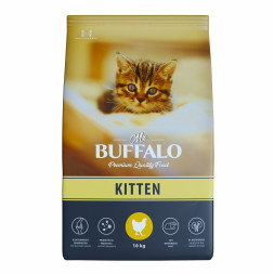 Mr.Buffalo Kitten полнорационный сухой корм для котят с курицей - 10 кг
