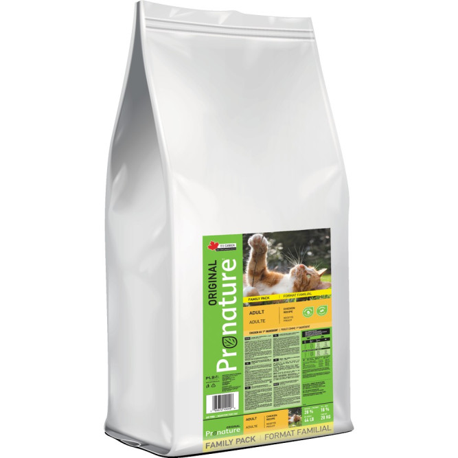 Pronature Original сухой корм для взрослых кошек с курицей - 20 кг