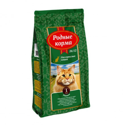 Родные корма сухой корм для взрослых кошек с барашком - 1 русский фунт (409 г)