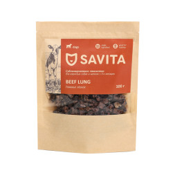 Savita лакомство сублимированное для взрослых собак и щенков с 3-х месяцев, говяжье легкое - 100 г