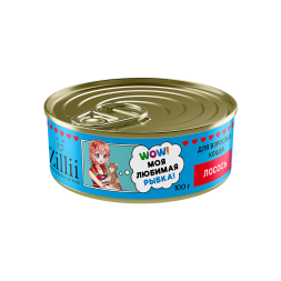 Zillii влажный корм для взрослых кошек с лососем, в консервах - 100 г х 12 шт