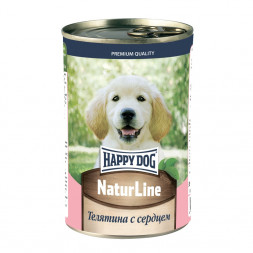 Happy Dog влажный корм для щенков с телятиной и сердцем - 410 г (20 шт в уп)
