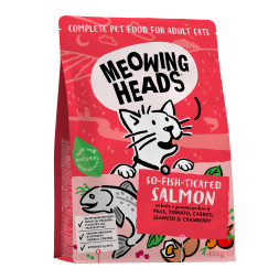 Сухой корм Meowing Heads So-fish-ticated Salmon для взрослых кошек с лососем, курицей и рисом - 450 г