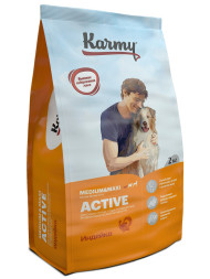 Karmy Active Medium &amp; Maxi сухой корм для взрослых собак средних и крупных пород при высоких физических нагрузках с индейкой - 2 кг