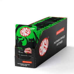 ENSO влажный корм для взрослых кошек, кусочки в соусе с кроликом, в паучах - 85 г х 24 шт