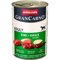 Animonda Gran Carno Original Adult влажный корм для взрослых собак c говядиной, олениной и яблоком - 400 г (6 шт в уп)