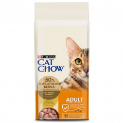 Purina Cat Chow Adult Poultry сухой корм для взрослых кошек с домашней птицей - 15 кг