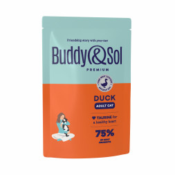 Buddy&Sol Premium Adult для взрослых кошек с уткой в соусе, в паучах - 85 г х 14 шт