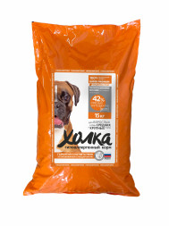 Холка гипоаллергенный сухой корм для взрослых собак средних и крупных пород с индейкой и рисом - 15 кг