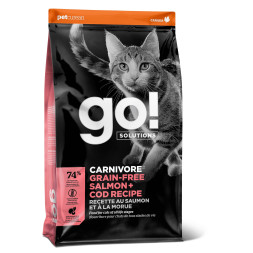 GO! Carnivore GF Salmon + Cod сухой беззерновой корм для котят и кошек с лососем и треской - 3,63 кг