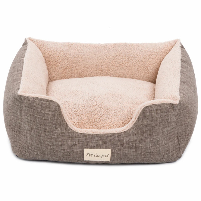 Pet Comfort Echo Varro 09 лежанка для кошек и собак мелких пород, размер S (50х60 см), коричневый