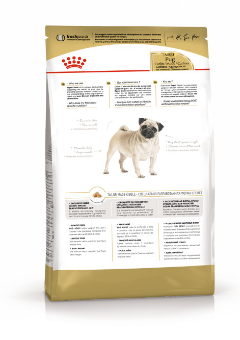 Royal Canin Pug Adult для собак породы Мопс 1.5 кг