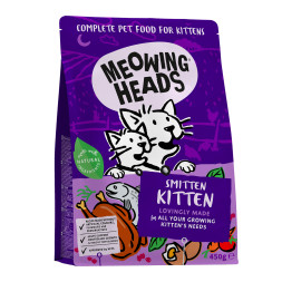 Сухой корм Meowing Heads Smitten Kitten для котят с курицей и рисом - 450 г
