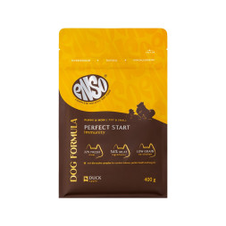 ENSO Dog Formula Perfect Start сухой корм для щенков от 1 месяца, беременных и кормящих собак мелких и миниатюрных пород со свежей уткой и добавлением яблока - 400 г