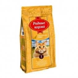 Родные корма сухой корм для взрослых кошек с курицей - 1 русский фунт (409 г)