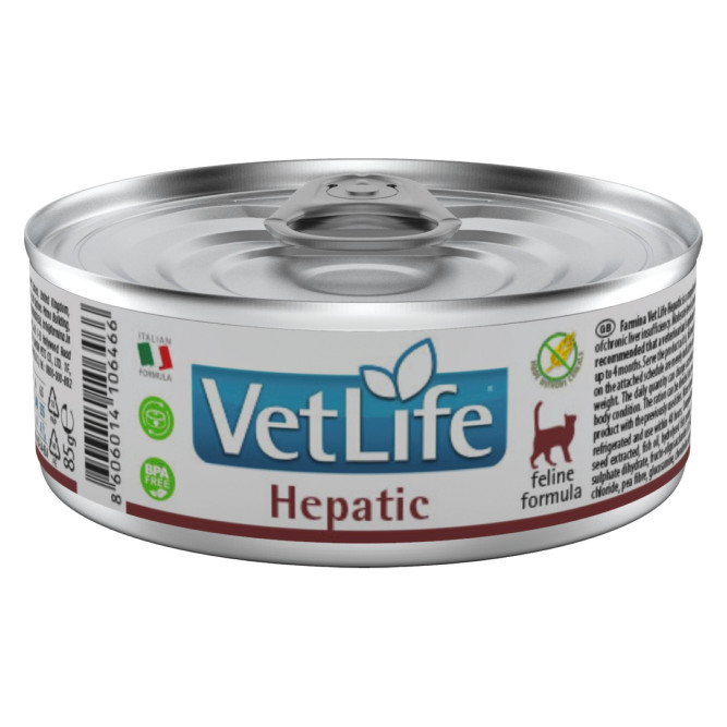 Farmina Vet Life Cat Hepatic влажный корм для кошек при заболевании печени, в консервах - 85 г x 12 шт