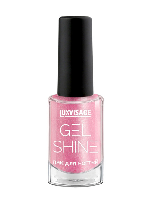 LUXVISAGE лак для ногтей GEL SHINE, тон 107 Розовый с серебристым шиммером