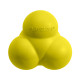 Playology SQUEAKY BOUNCE BALL хрустящий жевательный тройной мяч для собак с пищалкой и с ароматом курицы, желтый