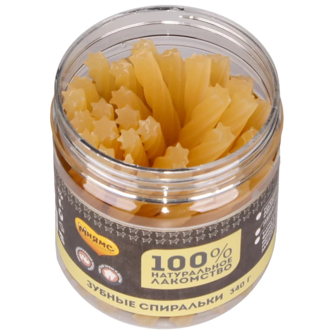 Мнямс лакомство крученые зубные спиральки для собак, с фруктами - 340 г
