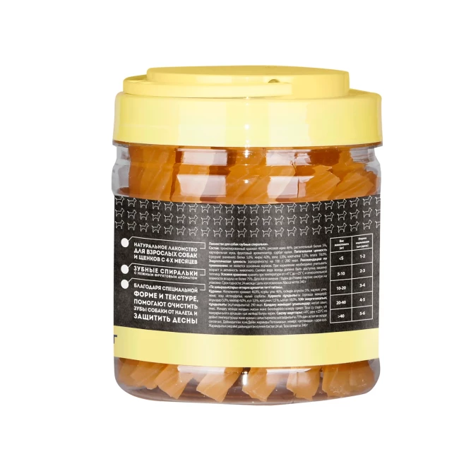 Мнямс лакомство крученые зубные спиральки для собак, с фруктами - 340 г