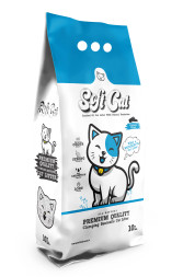 Soft Cat наполнитель комкующийся бентонитовый с активированным углем - 10 л (8,5 кг)