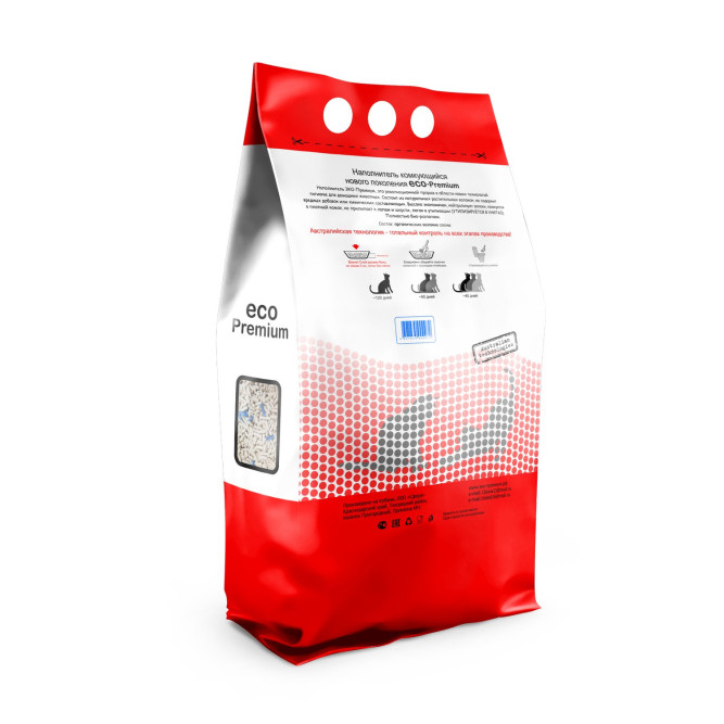 ECO-Premium Blue наполнитель древесный комкующийся с гранулами синего цвета - 20 л (7,6 кг)