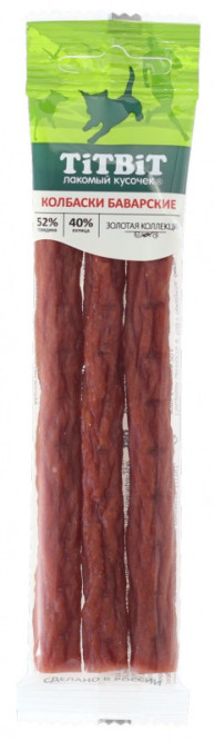 TiTBiT "Золотая коллекция" лакомство для собак колбаски Баварские - 35 г