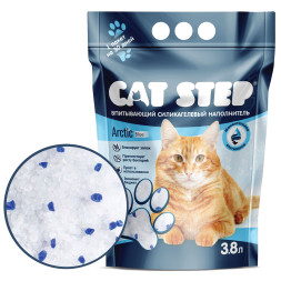 Cat Step Arctic Blue наполнитель силикагелевый впитывающий - 3,8 л (1,7 кг)
