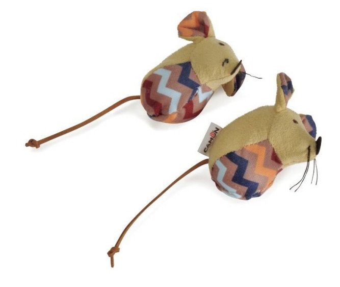 Camon игрушка для кошек "Мышь Зигзаг" с бубенчиком
