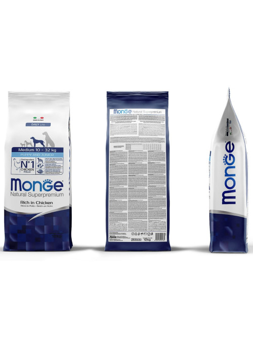 Monge Dog Medium Puppy&amp;Junior сухой корм для щенков средних пород с курицей - 12 кг
