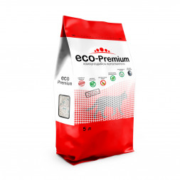 ECO-PremiumGreen комкующийся древесный наполнитель с гранулами зеленого цвета -5л