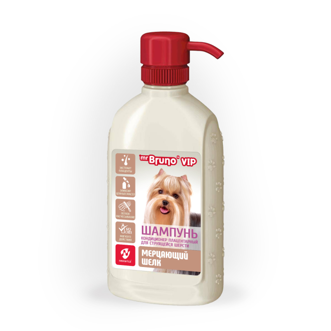 Mr.Bruno VIP плацентарный шампунь-кондиционер для длинношерстных собак - 200 мл