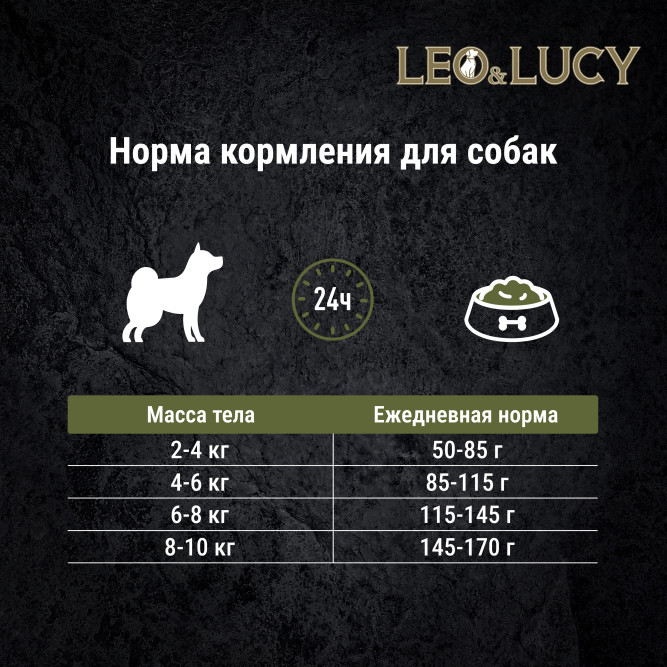 LEO&amp;LUCY сухой холистик корм для взрослых собак мелких пород с ягненком и травами - 4,5 кг