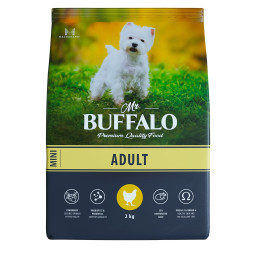 Mr.Buffalo Adult Mini полнорационный сухой корм для взрослых собак миниатюрных пород с курицей - 2 кг