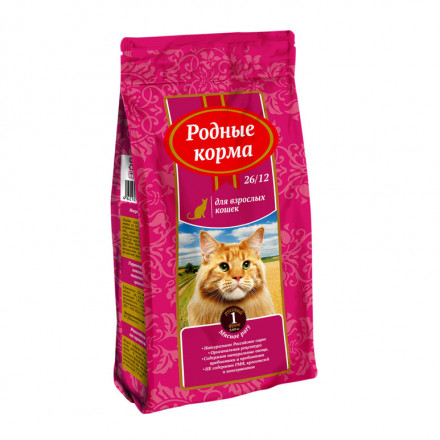 Родные корма сухой корм для взрослых кошек с мясным рагу - 1 русский фунт (409 г)