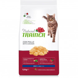 Trainer Natural Cat Adult сухой корм для взрослых кошек с курицей - 1,5 кг