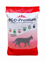 ECO-PremiumGreen комкующийся древесный наполнитель с гранулами зеленого цвета - 55л