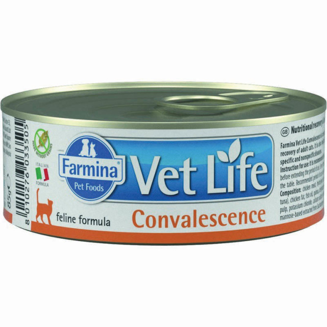 Farmina Vet Life Cat Convalescence влажный корм для взрослых кошек в период восстановления - 85 г (12 шт в уп)
