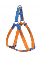 Camon шлейка для собак регулируемая двухцветная, оранжевый/синий, 2,5х60/100 см