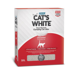 Cat's White Box Premium Natural наполнитель комкующийся для кошачьего туалета без ароматизатора - 10 л