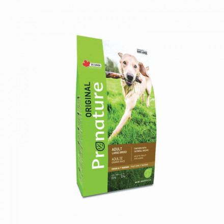 Pronature Original сухой корм для взрослых собак крупных пород с курицей и овсом - 15 кг