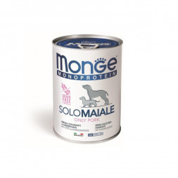 Monge Dog Monoprotein Solo влажный корм для взрослых собак со свининой в консервах 400 г (24 шт в уп)