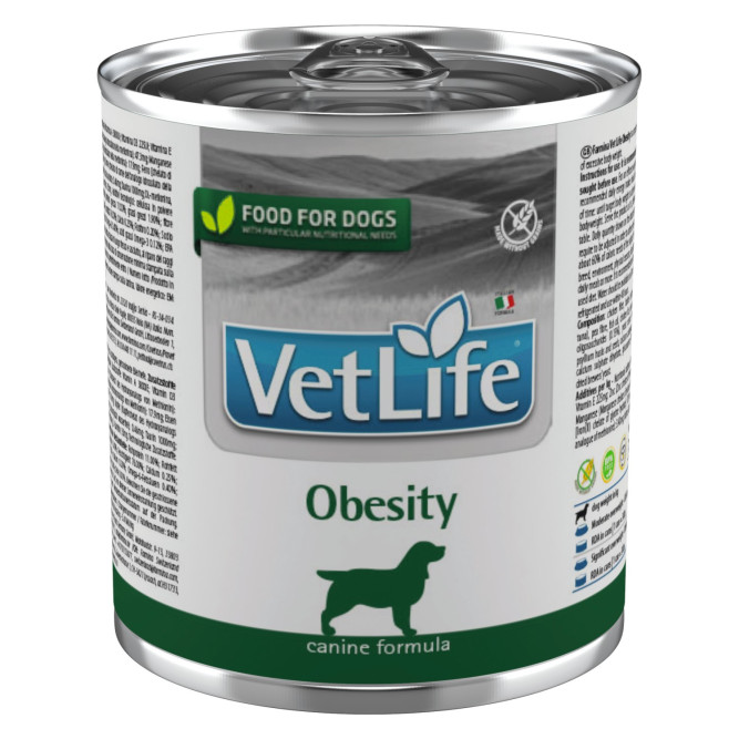 Farmina Vet Life Dog Obesity влажный корм для собак при ожирении, в консервах - 300 г x 6 шт